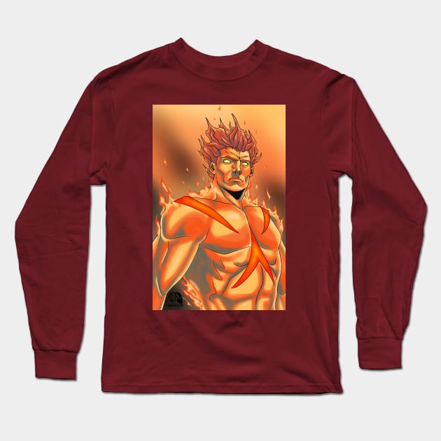 Spirit of Fire Long Sleeve T-Shirt by RachelMBradyART